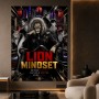 Lion Mindset – Modernes Wandbild & Leinwandbild im Anime-Noir-Stil