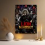 Lion Mindset – Modernes Wandbild & Leinwandbild im Anime-Noir-Stil