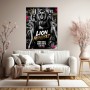 Lion Mindset – Modernes Wandbild als Leinwandbild mit urbanem Luxus-Flair