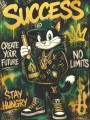 Success Street Cat – Modernes Wandbild & Poster