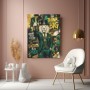 Think Big Löwe – Designer Wandbild als Leinwandbild in Gold & Smaragd