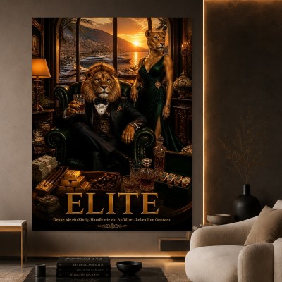 Elite am Hafen – Luxus Wandbild als Leinwandbild