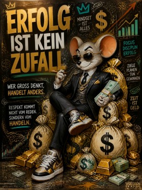 Erfolg ist kein Zufall – Modernes Wandbild als Canvas Print