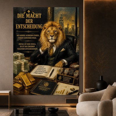 Die Macht der Entscheidung – Designer Wandbild als Leinwandbild