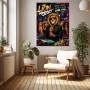 Lion Mindset Wandbild – Pop Art Leinwandbild mit Luxus-Vibe