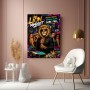 Lion Mindset Wandbild – Pop Art Leinwandbild mit Luxus-Vibe