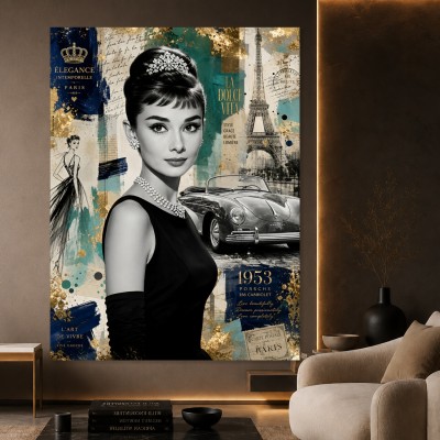 Pariser Eleganz – Wandbild als Fine Art Print mit Vintage Glamour