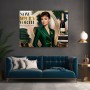 Elegante Ikone in Smaragdgrün – Luxus Wandbild als Fine Art Print