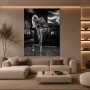 Rote Eleganz im Penthouse – Luxus Wandbild als Acrylglasbild
