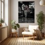 Rote Eleganz im Penthouse – Luxus Wandbild als Acrylglasbild