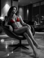 Eleganz in Rot – Acrylglasbild als Luxus Wandbild
