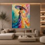 Farbenregen Eleganz – Modernes Wandbild als Leinwandbild