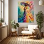 Farbenregen Eleganz – Modernes Wandbild als Leinwandbild