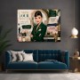 Luxus-Porträt in Smaragdgrün – Modernes Wandbild als Leinwandbild