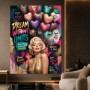 Marilyn Monroe Golden Dream Pop Art Wandbild Leinwand