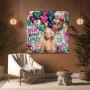 Pop-Art-Diva Marilyn Monroe mit Herzballons – Modernes Wandbild Leinwandbild