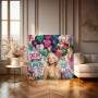 Pop-Art-Diva Marilyn Monroe mit Herzballons – Modernes Wandbild Leinwandbild