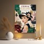 Eternal Elegance Paris Porträt Audrey Hepburn – Leinwandbild Poster im Fashion-Chic