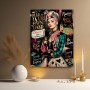 Audrey Hepburn Pop-Art Queen Energy Wandbild als Fine Art Print