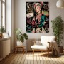 Audrey Hepburn Pop-Art Queen Energy Wandbild als Fine Art Print