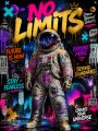 No Limits Astronaut – Modernes Wandbild Acrylglasbild