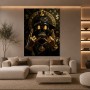 Modernes Wandbild oder Fine Art Print: Gold Skull mit Dollarblick
