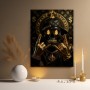 Modernes Wandbild oder Fine Art Print: Gold Skull mit Dollarblick