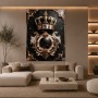 Königliche Krone – Luxus Wandbild oder Fine Art Print in Gold und Smaragd