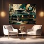 Klassischer BMW in Smaragdgrün – Designer Wandbild oder Canvas Print