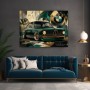Klassischer BMW in Smaragdgrün – Designer Wandbild oder Canvas Print