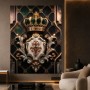 Königliche Krone – Luxus Wandbild oder Fine Art Print in Gold und Smaragdgrün