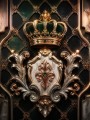 Königliche Krone – Luxus Wandbild oder Fine Art Print in Gold und Smaragdgrün