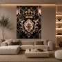 Königliche Krone – Luxus Wandbild oder Fine Art Print in Gold und Smaragdgrün