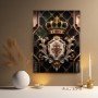 Königliche Krone – Luxus Wandbild oder Fine Art Print in Gold und Smaragdgrün