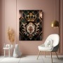 Königliche Krone – Luxus Wandbild oder Fine Art Print in Gold und Smaragdgrün