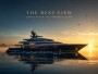 Luxus Yacht bei Sonnenuntergang – Wandbild oder Fine Art Print mit Motivationsspruch