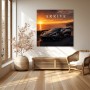 Arrive Different Sportwagen am Meer – Modernes Wandbild oder Leinwandbild