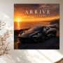 Arrive Different Sportwagen am Meer – Modernes Wandbild oder Leinwandbild