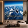 No Borders No Limits – Luxus Wandbild oder Leinwandbild mit Privatjet über Schneegipfeln