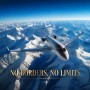 No Borders No Limits – Luxus Wandbild oder Leinwandbild mit Privatjet über Schneegipfeln