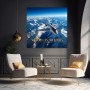 No Borders No Limits – Luxus Wandbild oder Leinwandbild mit Privatjet über Schneegipfeln
