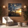 Global Jet – Luxus Wandbild oder Fine Art Print mit leuchtender Weltkarte