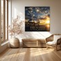 Global Jet – Luxus Wandbild oder Fine Art Print mit leuchtender Weltkarte