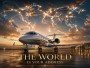 Global Jet Vision – Modernes Wandbild oder Fine Art Print mit Weltkarte