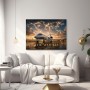 Global Jet Vision – Modernes Wandbild oder Fine Art Print mit Weltkarte