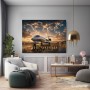 Global Jet Vision – Modernes Wandbild oder Fine Art Print mit Weltkarte