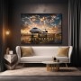 Global Jet Vision – Modernes Wandbild oder Fine Art Print mit Weltkarte