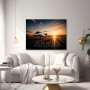 Luxus Wandbild oder Fine Art Print – Privatjet auf der Startbahn bei Sonnenuntergang