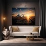 Luxus Wandbild oder Fine Art Print – Privatjet auf der Startbahn bei Sonnenuntergang