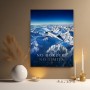 No Borders No Limits – Luxus Wandbild oder Fine Art Print mit Privatjet über Alpenpanorama